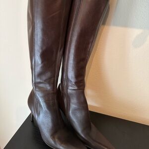Coach Brown Leather Knee-High Boots